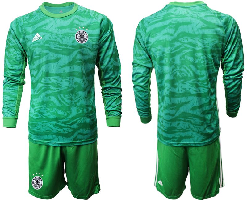Men 2019-2020 Season National Team Germany green goalkeeper long sleeve Soccer Jersey->germany jersey->Soccer Country Jersey